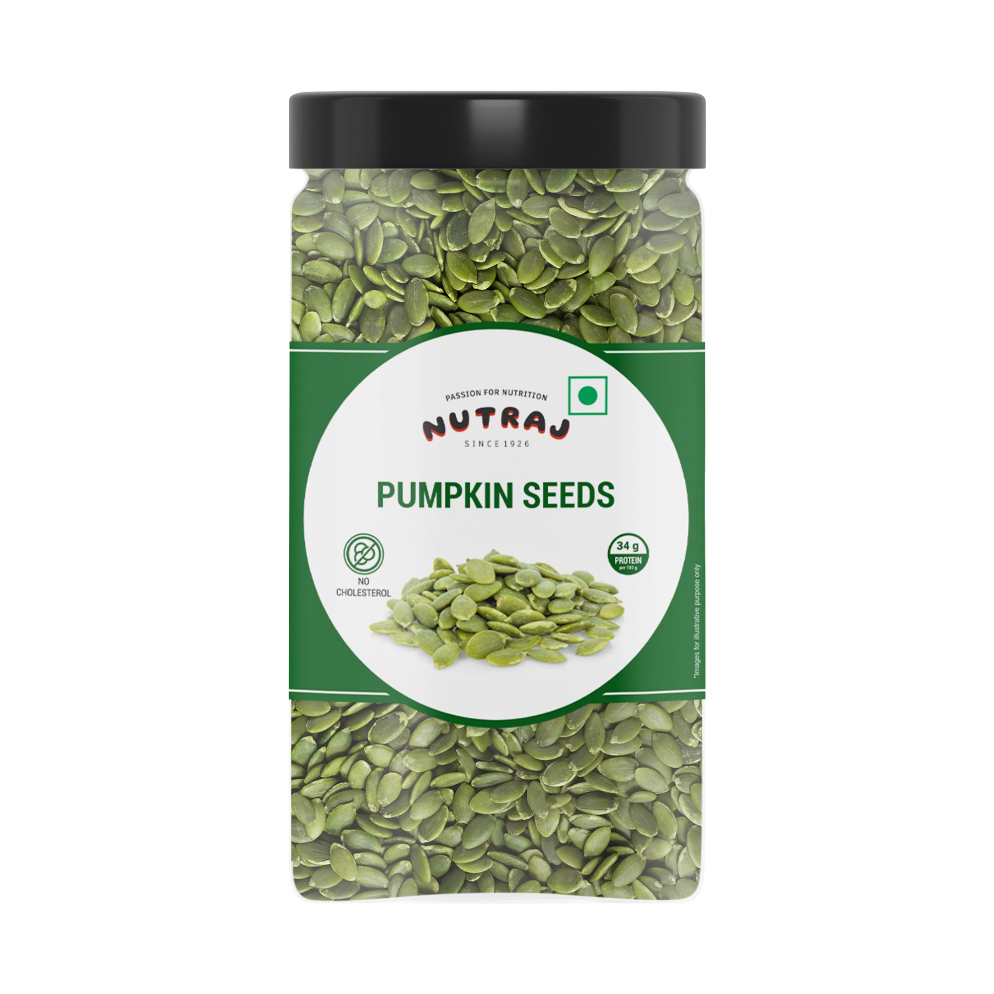 1_d6762a30-a979-4fd3-9a5a-3f694379524f.jpg Nutraj Pumpkin Seeds Jar - 500 g (Pack of 1) - Image 1