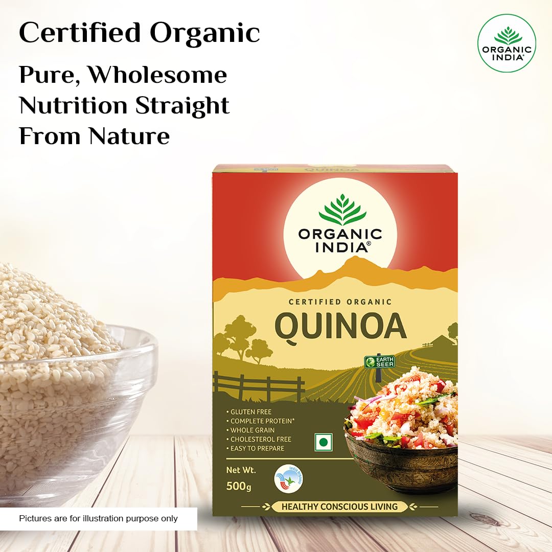 619GQgkBkDL._SL1080.jpg Organic India Quinoa - 500 g - Image 1