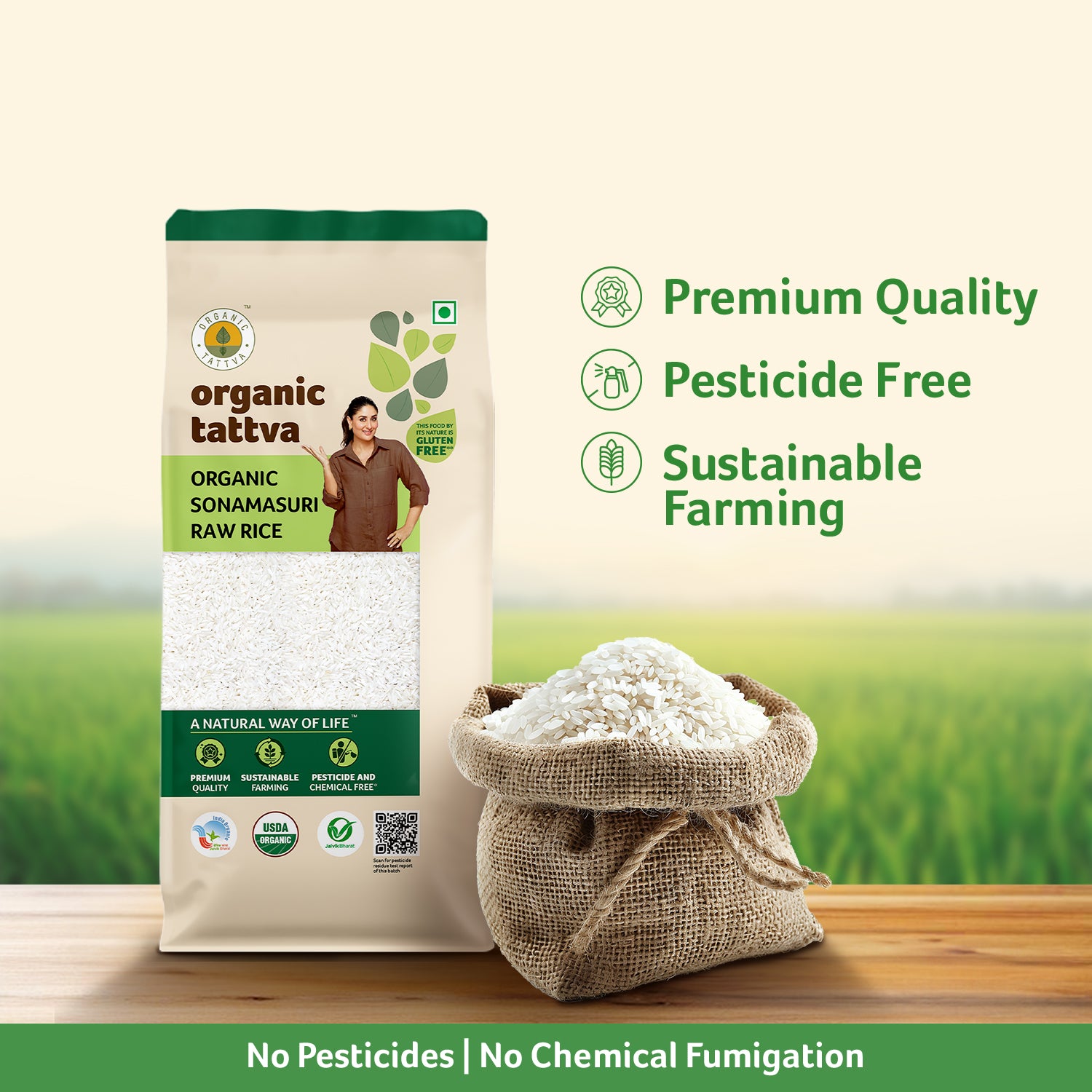 Lifestyle_e91b61dc-9d5c-4414-bb36-3d0e9cc0f70a.jpg Organic Tattva White Sonamasuri Rice - Image 1