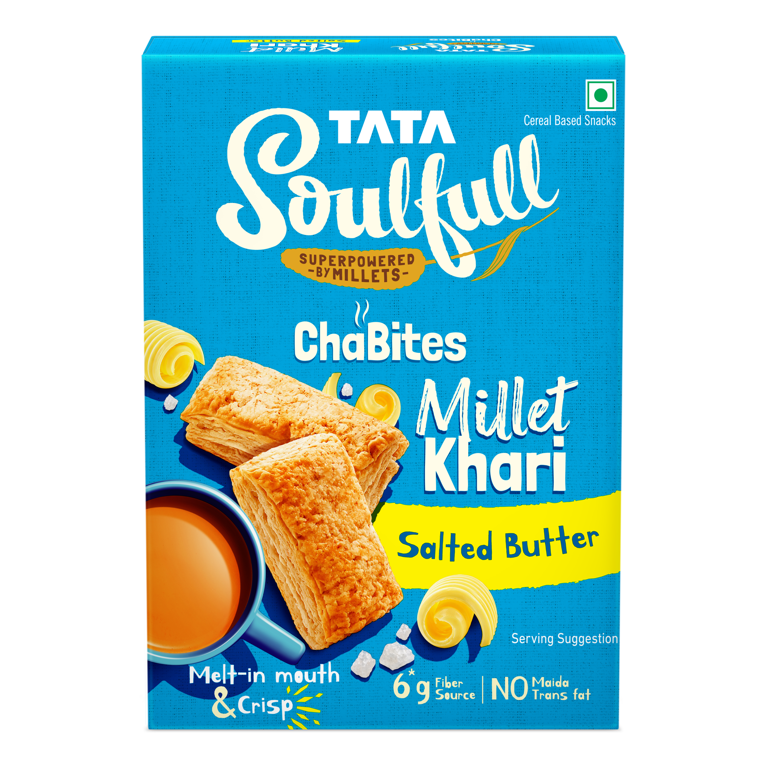 Millet_Khari_Salted_Butter-160g_FOP.png Tata Soulfull Chabites Salted Butter Millet Khari - 160 g - Image 1