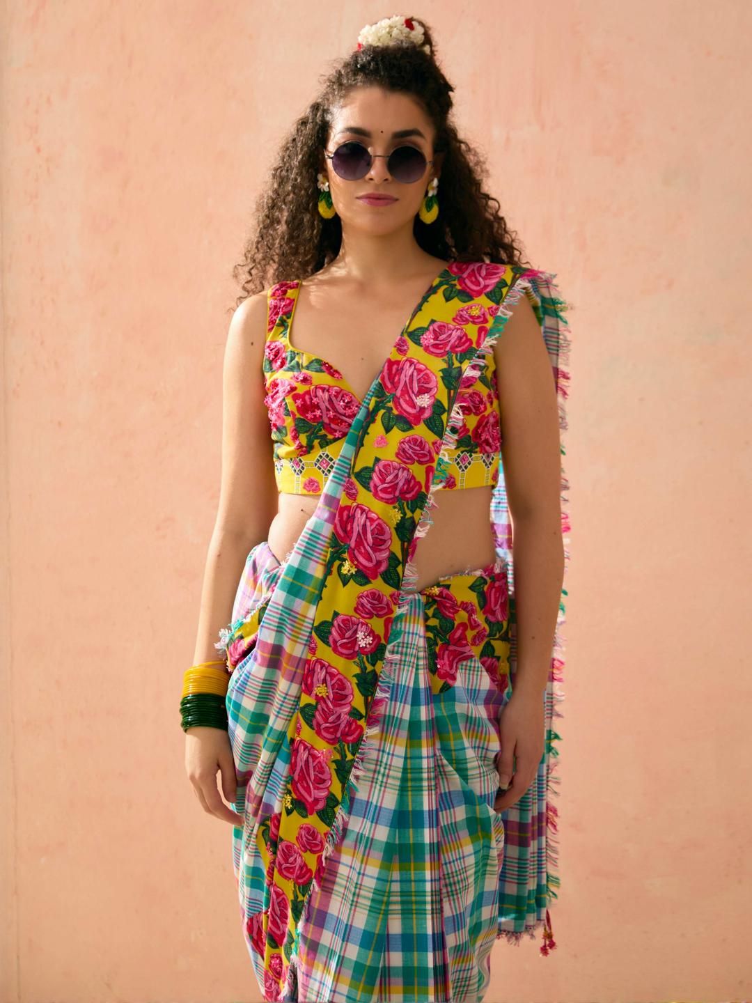 Nikasha Checked Pure Cotton Saree