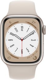 Apple Watch Series 8, 41mm GPS + Cellular ECG app, Temperature sensor, Crash Detection (Starlight Sport Strap, Regular) - Image 2