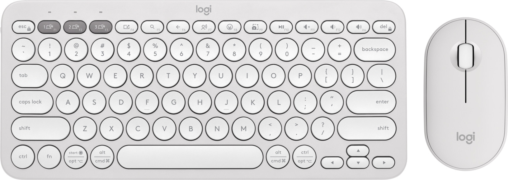 Logitech Pebble 2 Combo Bluetooth Standard Multi-device Keyboard Compatible with Desktop
