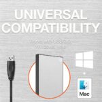 Seagate One Touch with Password Protection for Windows & Mac with 3 years Data Recovery Services - Portable 1 TB External Hard Disk Drive (HDD) (Silver) - Image 2