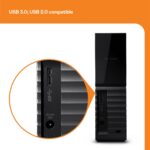 WD 12 TB External Hard Disk Drive (HDD) USB 3.0 with Automatic Backup, Compatible with Windows&Mac (Black) - Image 3